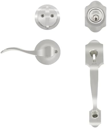 HardHawk Front Door Handle Set with Deadbolt Lever 1