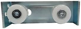 DORTIMATE Slide Gate Guide Bracket Adjustable Dual nylon Rollers White