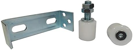 DORTIMATE Slide Gate Guide Bracket Adjustable Dual nylon Rollers White
