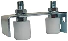 DORTIMATE Slide Gate Guide Bracket Adjustable Dual nylon Rollers White