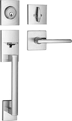 Berlin Modish HandleSet Ultimate Front Door Entry Deadbolt and Lever Set