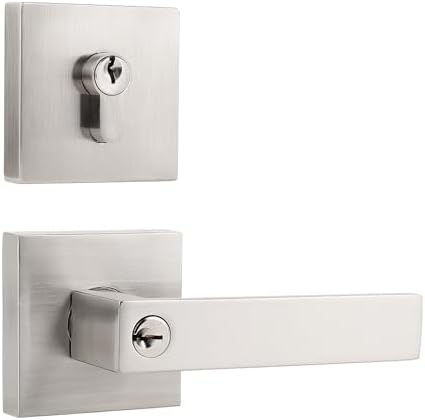 3-Piece Front Door Deadbolt Set with Brushed Nickel Finish