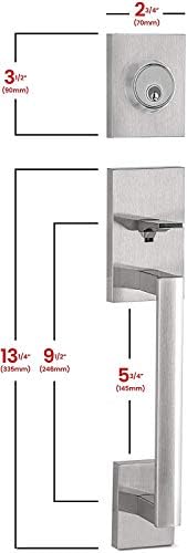Berlin Modish HandleSet Ultimate Front Door Entry Deadbolt and Lever Set