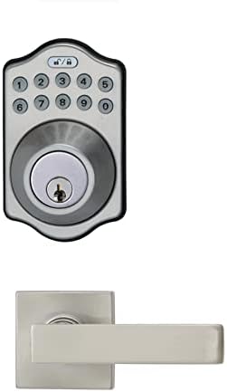 Amazon Basics - Secure and Simple Keyless Door Lock Satin Nickel 1-Pack