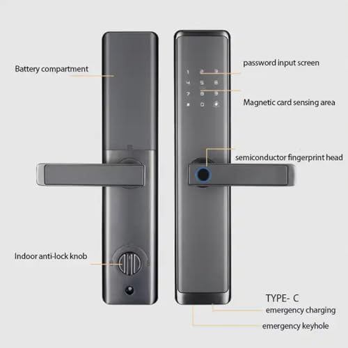 Wisuwore Keyless Entry Smart Lock with Handle