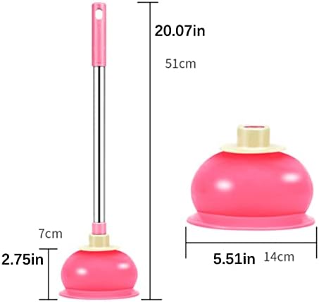 RHXWFDG Sink and Drain Plunger for Unblocking Strong Suction Stainless Steel Handle