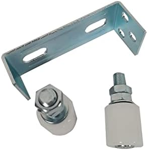DORTIMATE Slide Gate Guide Bracket Adjustable Dual nylon Rollers White