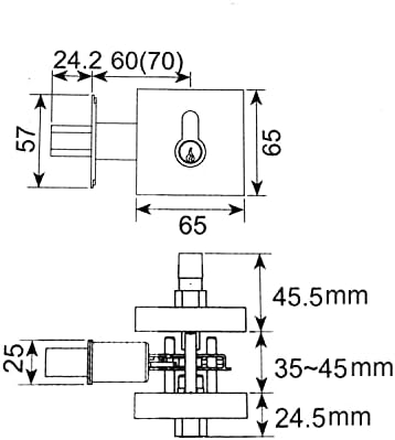 TOGU Square Contemporary Deadbolt Lock for Front Entry Doors