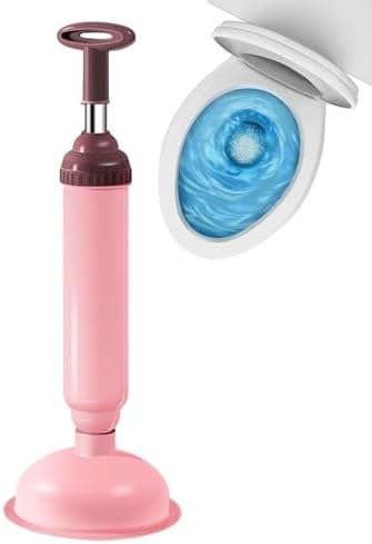 Quick-acting toilet plunger for clogs