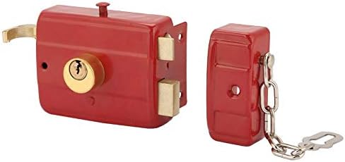 45mm-55mm Door Front Door Heavy Duty Dead Bolt Lock Red