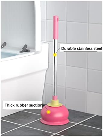 RHXWFDG Sink and Drain Plunger for Unblocking Strong Suction Stainless Steel Handle