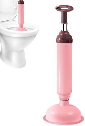 Quick-acting toilet plunger for clogs