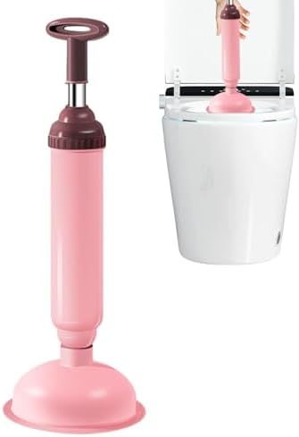 Quick-acting toilet plunger for clogs