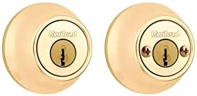 Kwikset 96650-494 Double Cylinder Deadbolt Polished Brass 1 Diameter Latch