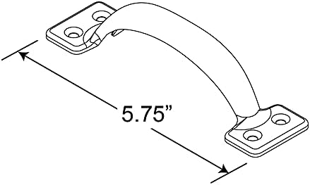 Zinc-Plated Steel Gate Pull 5-34 In