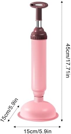 Quick-acting toilet plunger for clogs