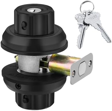 Twist-to-Lock Deadbolt Lock Black 1-Pack