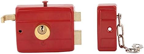 45mm-55mm Door Front Door Heavy Duty Dead Bolt Lock Red