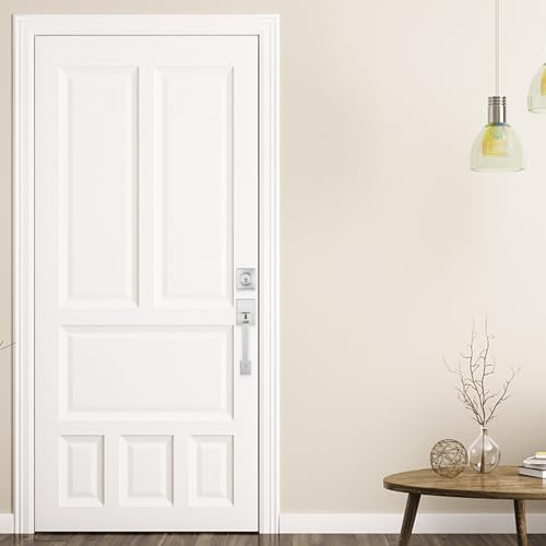 Haidms Brushed Nickel Front Door Handle and Deadbolt Set