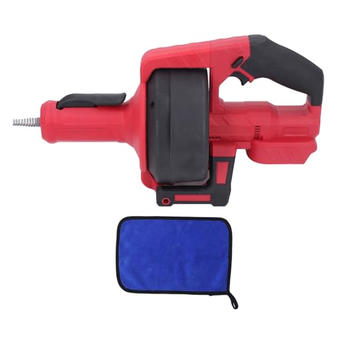 Cordless Electric Drain Auger Red