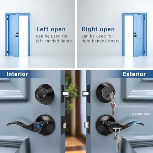 1-Pack Keyed Alike Front Door Handle Set