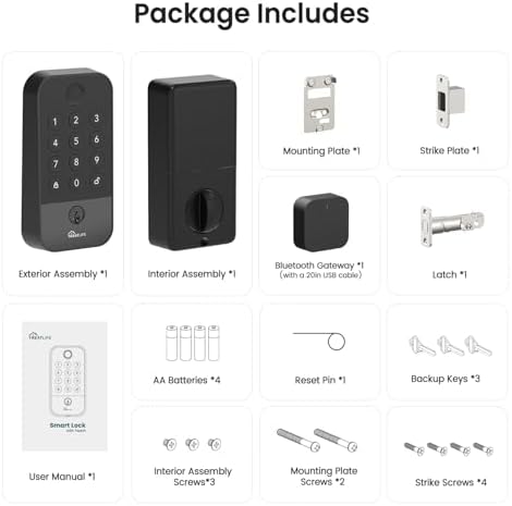 TREATLIFE Smart Door Lock with WiFi Bluetooth