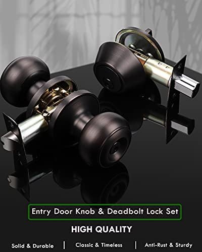 Secure Entry Door Knob Deadbolt Set