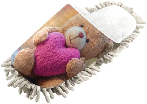 Burbuja Valentine Bear Hold Heart Mop Slippers