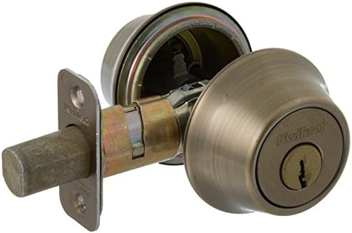 Kwikset Secure 1-inch Cylinder Double Adjustable Deadbolt Antique Brass