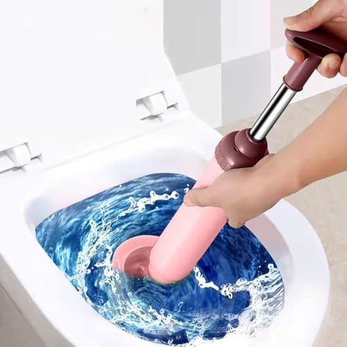 Fast-Acting 2025 Upgraded Toilet Plunger for Efficient Drain Cleaning Pink