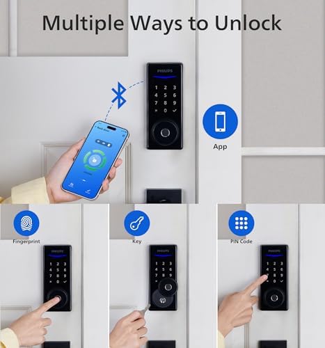 Smart Security Cam Lock with 2K Doorbell and Fingerprint Entry