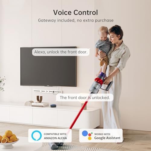 Smart Front Door Lock with Fingerprint AI Keypad