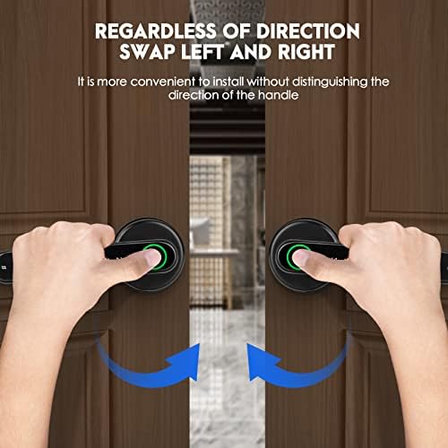 Fingerprint Door Lock Black