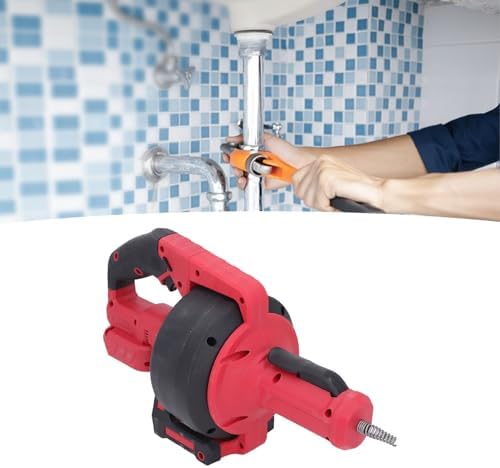 Electric Drain Auger Cordless with LED Light