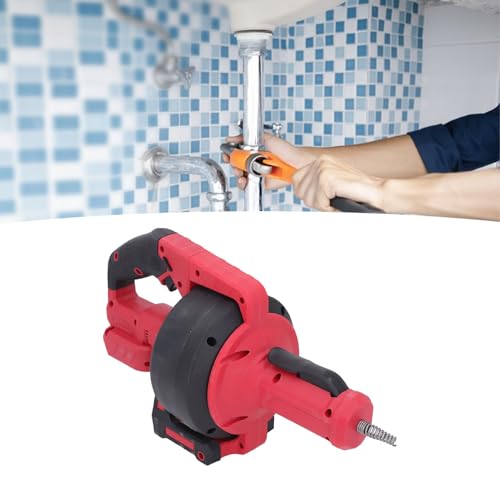 Cordless Electric Drain Auger Red