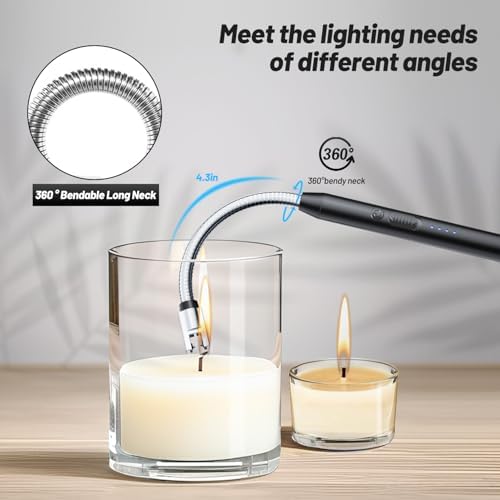 Vivid Flameless Electric Lighter with 360 Flexible Neck for Any Environment