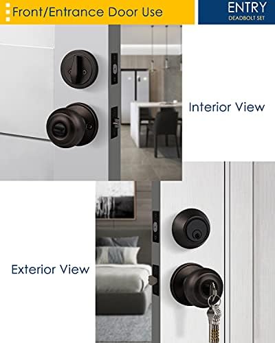 Secure Entry Door Knob Deadbolt Set