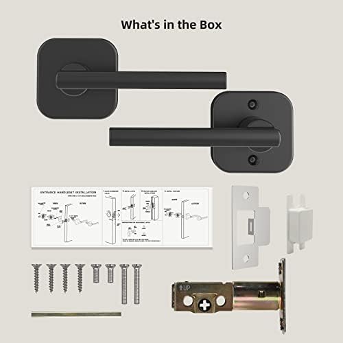 Heavy-Duty Front Door Lock Handle with Square Keyed Deadbolt
