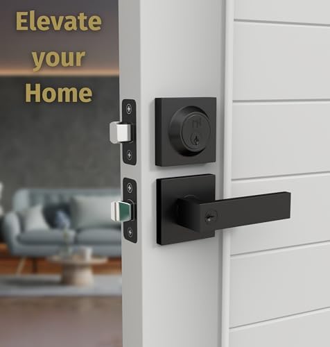 Mega Handles - Entry Lever Door Handle Deadbolt Set