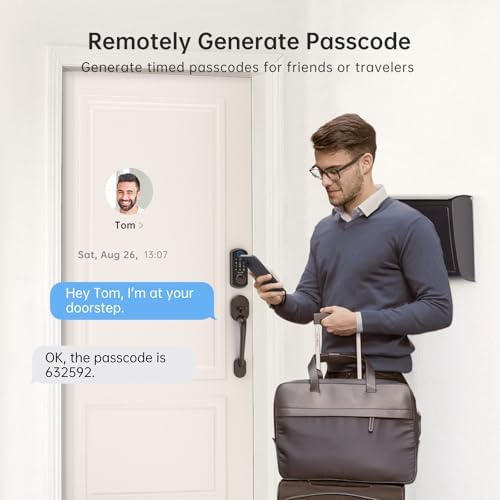 Smart Front Door Lock with Fingerprint AI Keypad