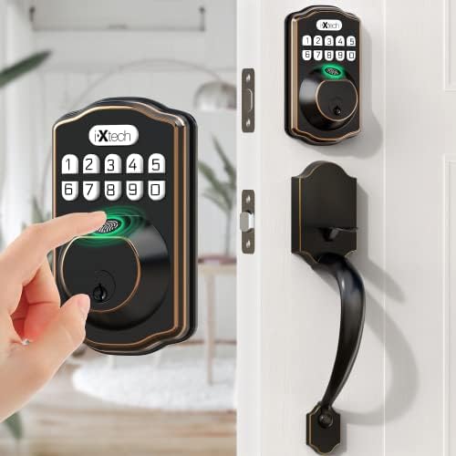 Seamless Front DoorLock Set with Fingerprint Keyless Entry
