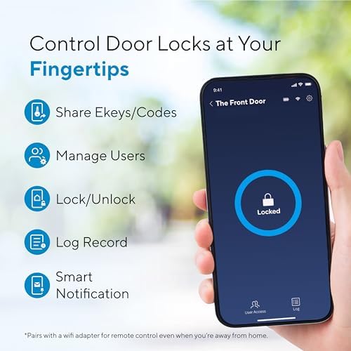 ULTRALOQ U-Bolt Smart Lock with WiFi Bridge - Keyless Entry Door Lock