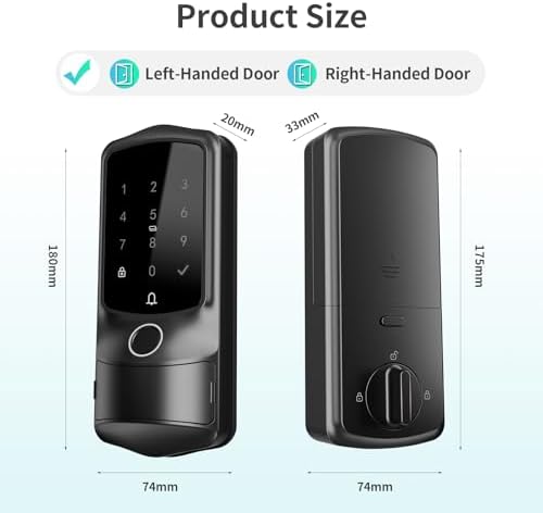 Multi-Function Smart Door Lock with Fingerprint App Control