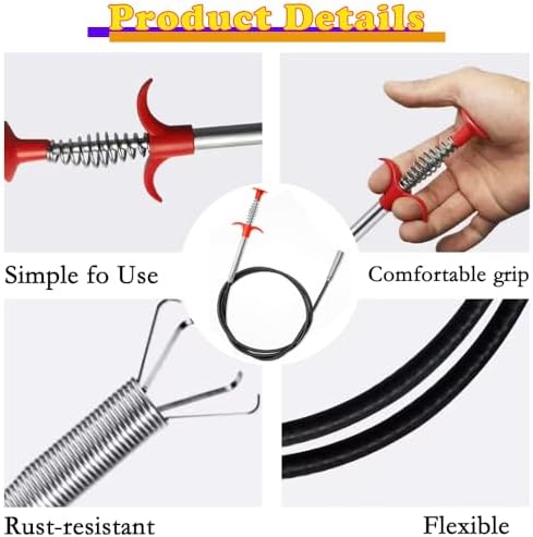 Heavy-Duty Drain Cleaner Set