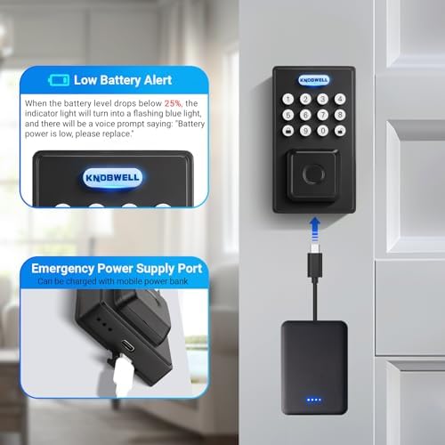 Secure Front Door Lock with Fingerprint Keypad for Home Apartment Use