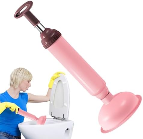 Quick-acting toilet plunger for clogs