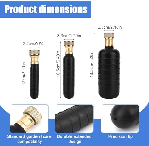 3-Piece Drain Bladder Kit for Effective Drain Cleaning