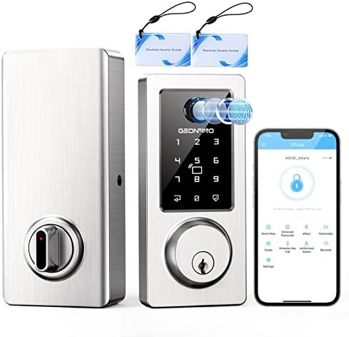 Fingerprint Deadbolt Smart Lock with 6-in-1 Unlock Options