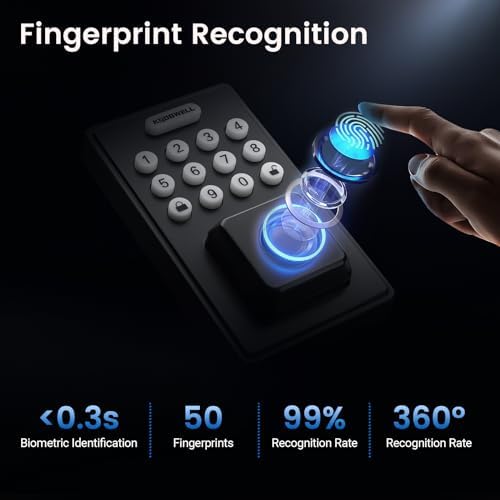 Secure Front Door Lock with Fingerprint Keypad for Home Apartment Use