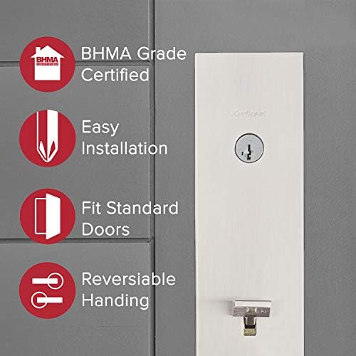Kwikset Vancouver Handleset with SmartKey Deadbolt Set